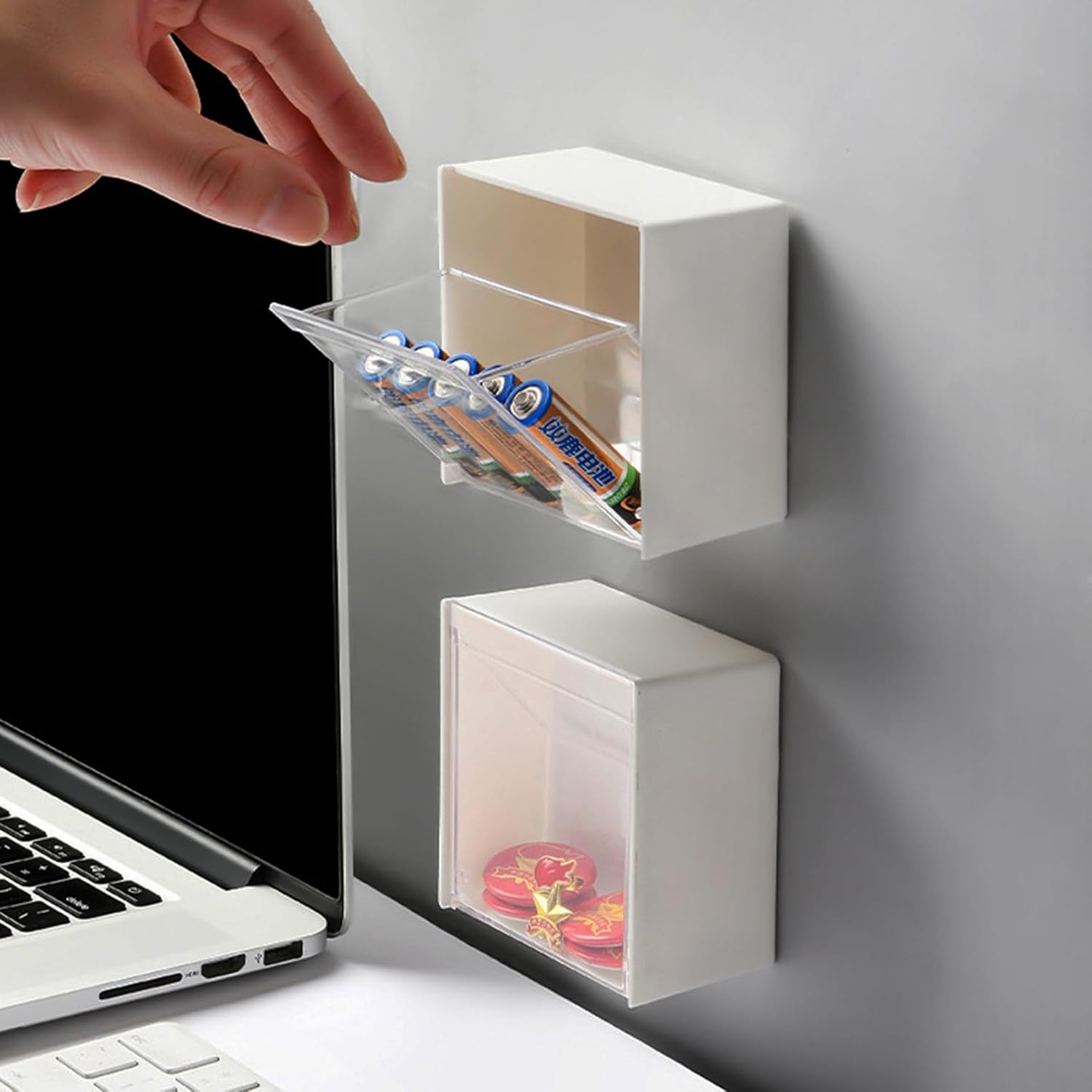 Bathroom Cotton Ball Holder with Transparent Window