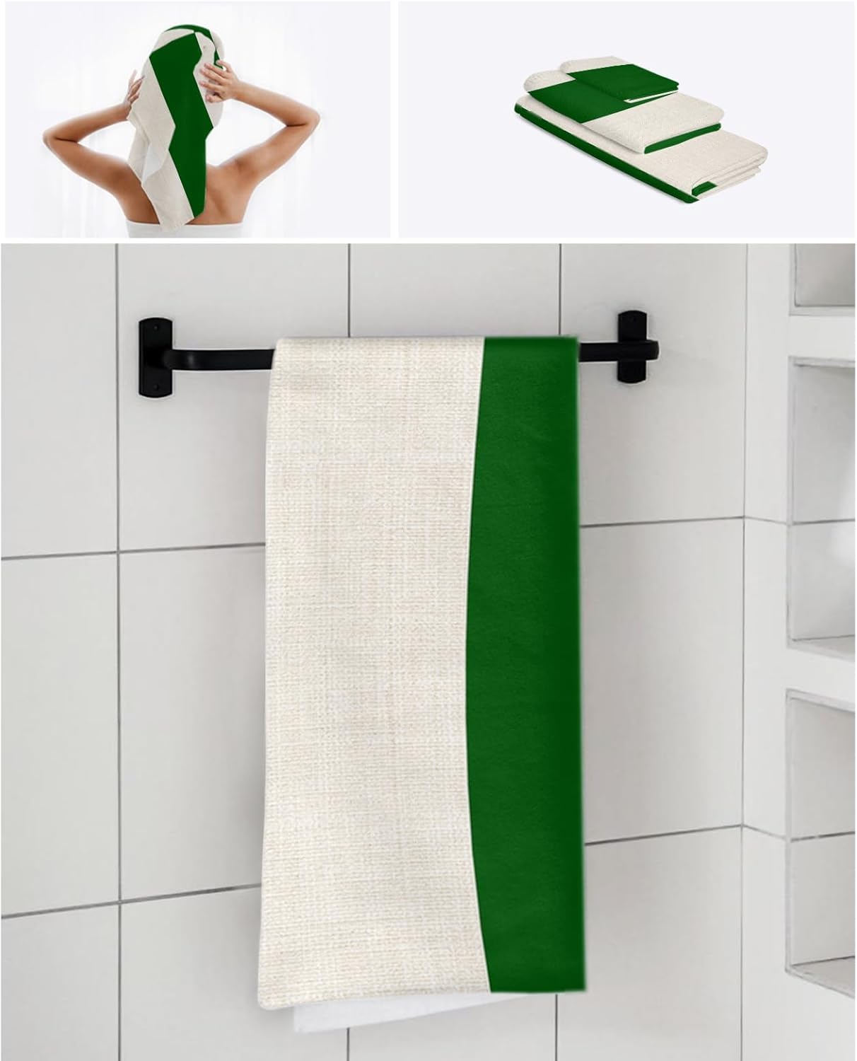 Smile Sunflower Christmas Bath Towel Set of 3