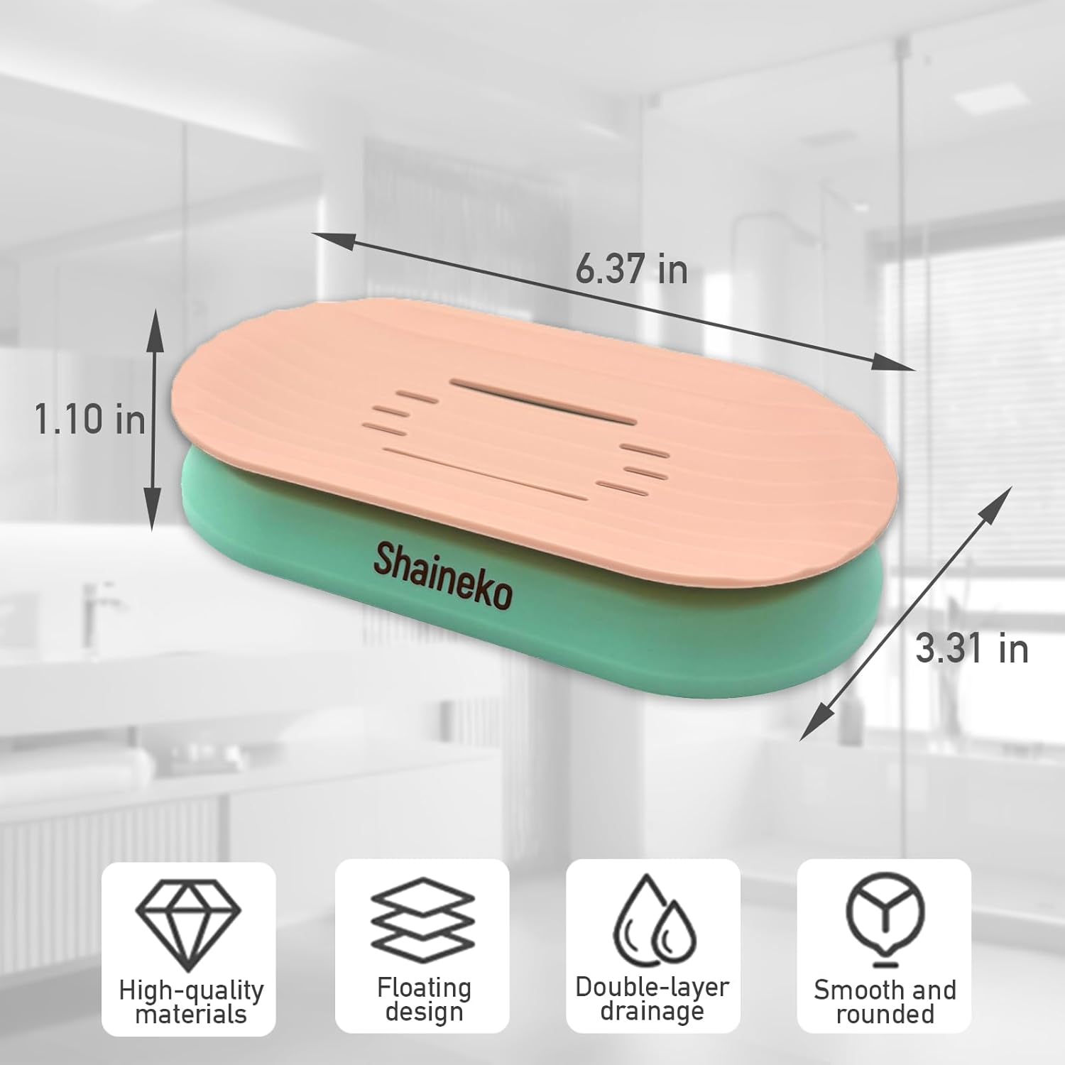 Stylish Floating Soap Holder - Double Layer Drainage Design