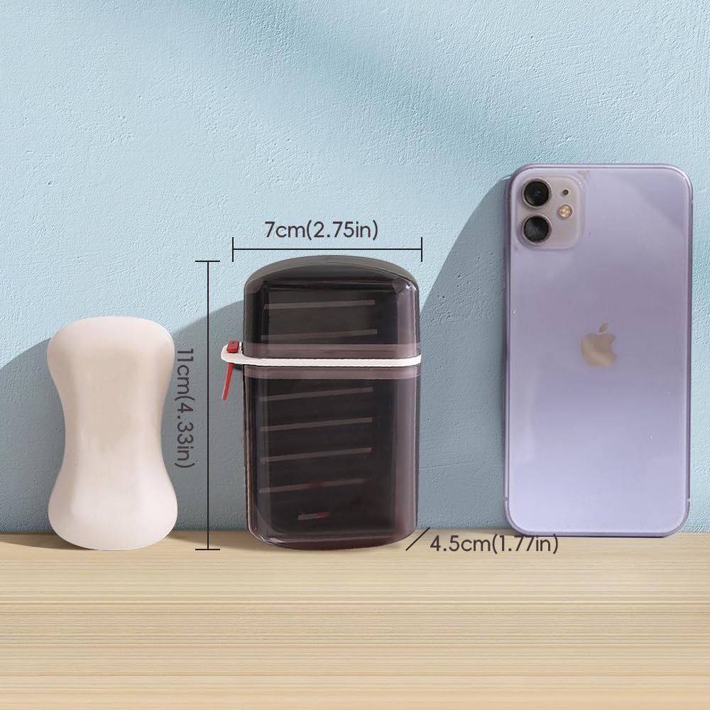 Travel Soap Holder with Leak Proof Lid and Drainage Tray