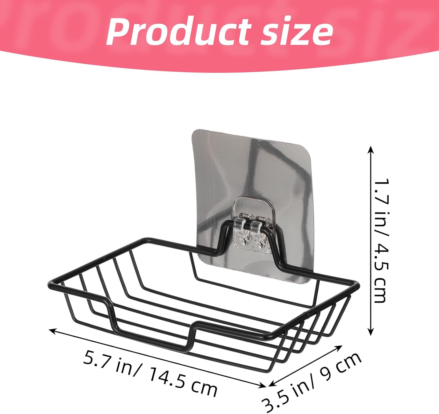 Kifmurase Black Bar Soap Holder No Drilling