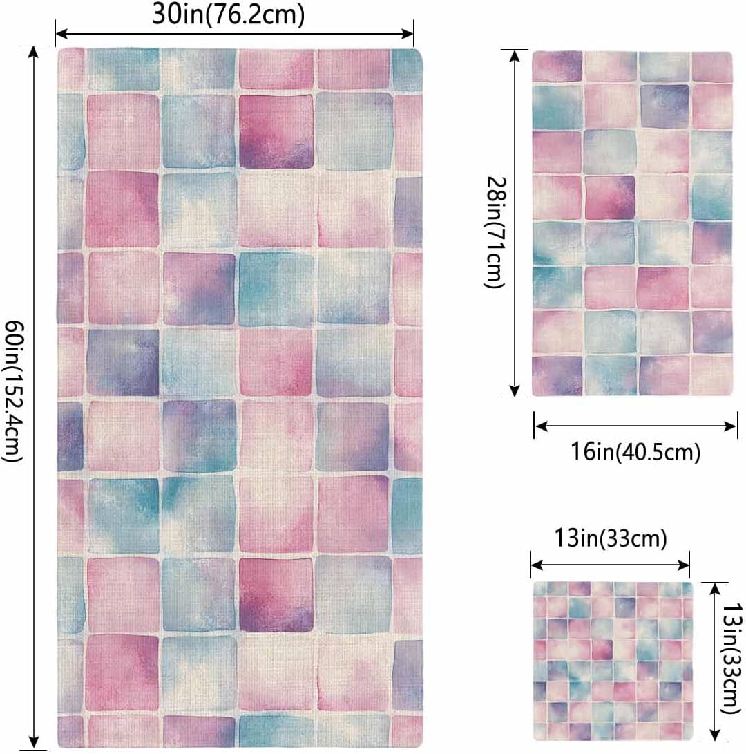 Shine-Home Watercolor Lattice Towel Set