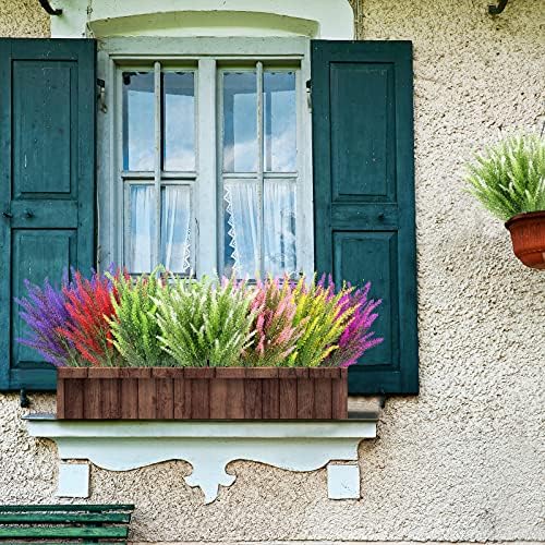 ZEOSTARO Artificial Lavender Flowers 12 Bundles UV Resistant