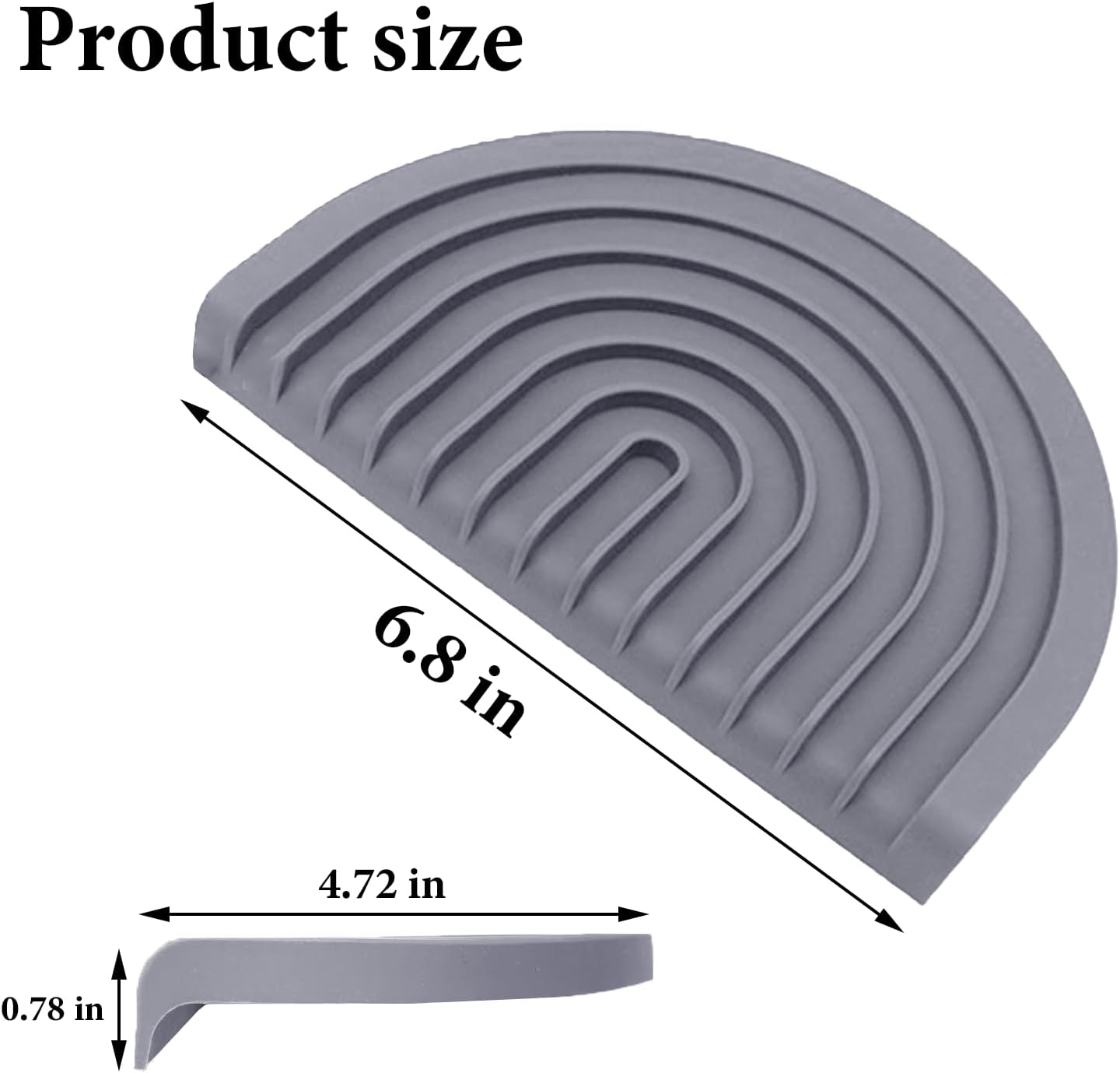CAROYINO U-Shaped Silicone Soap Dish for Shower and Kitchen