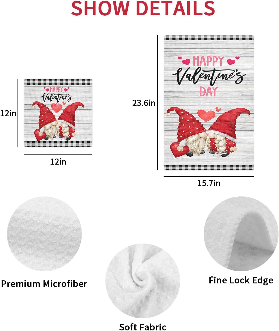 Falaniique Watercolor Gnomes Waffle Towel Set of 3