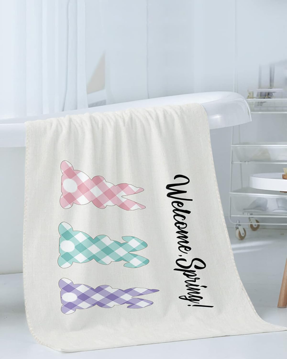 Anzona Easter Welcome Spring Bunny 3 Piece Towel Set