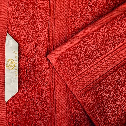 Superior Egyptian Cotton 3-Piece Towel Set in Red
