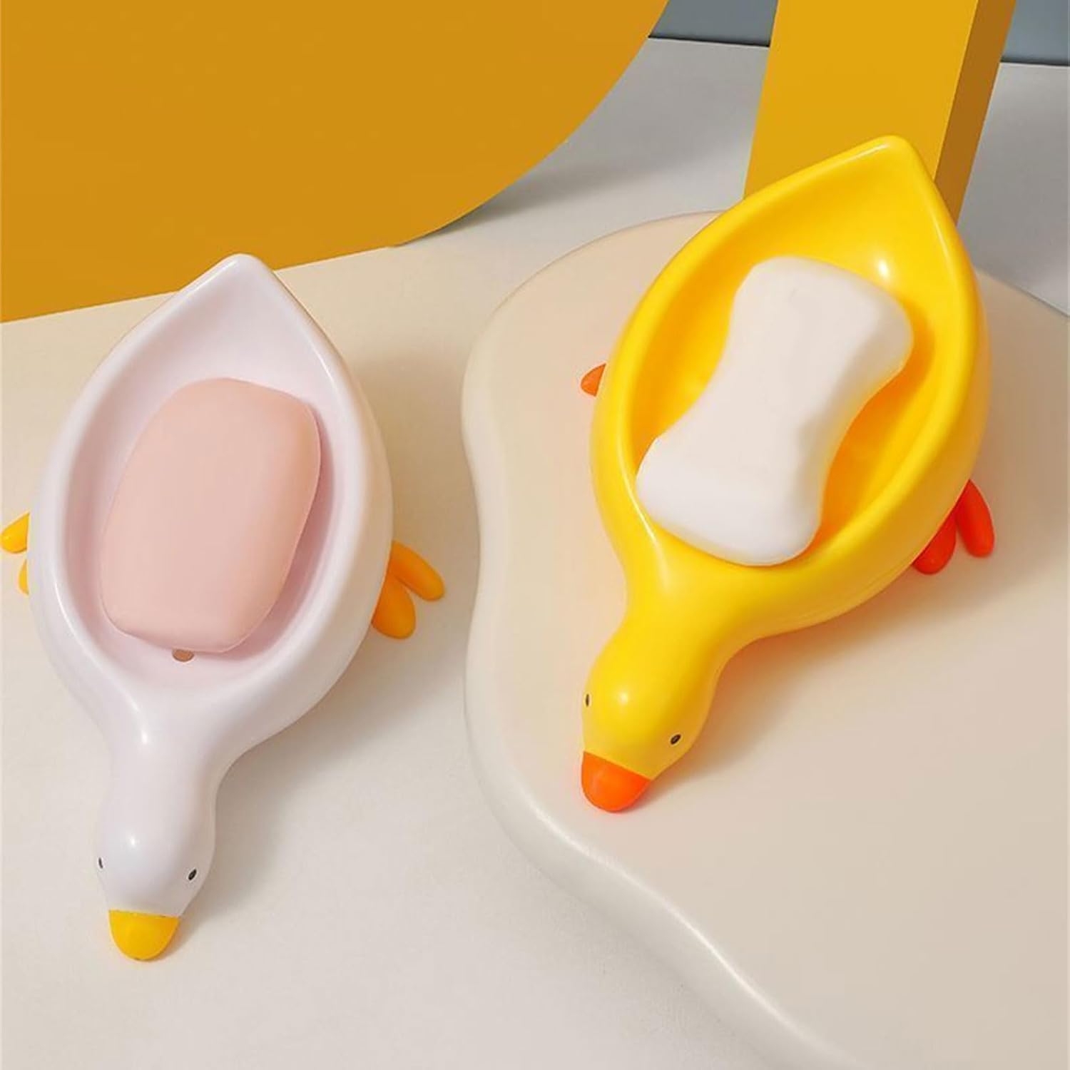 Duck Shape Soap Tray with Self Draining Design