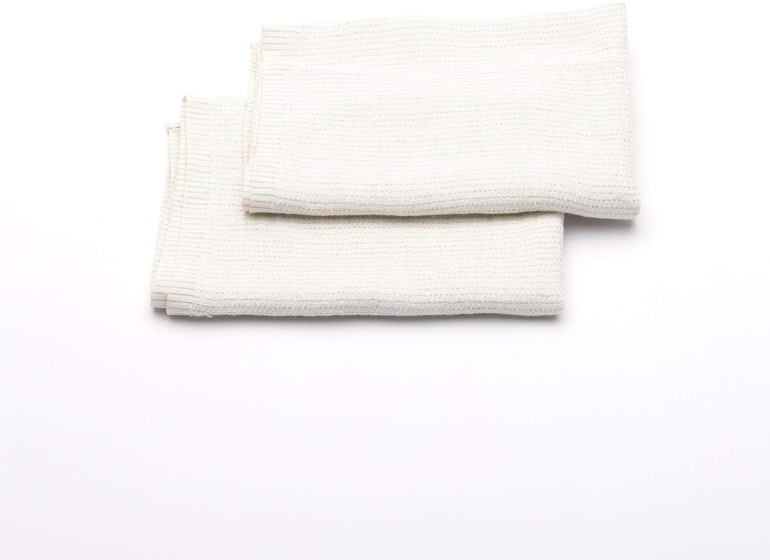 LinenMe 0360201 Set of 2 White Natural Hand Towels 19x26