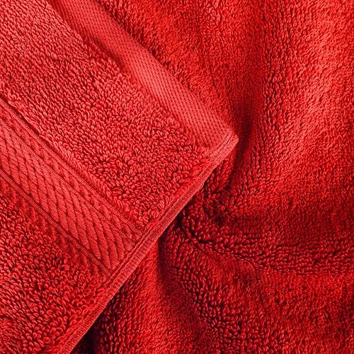 Superior Egyptian Cotton 3-Piece Towel Set in Red