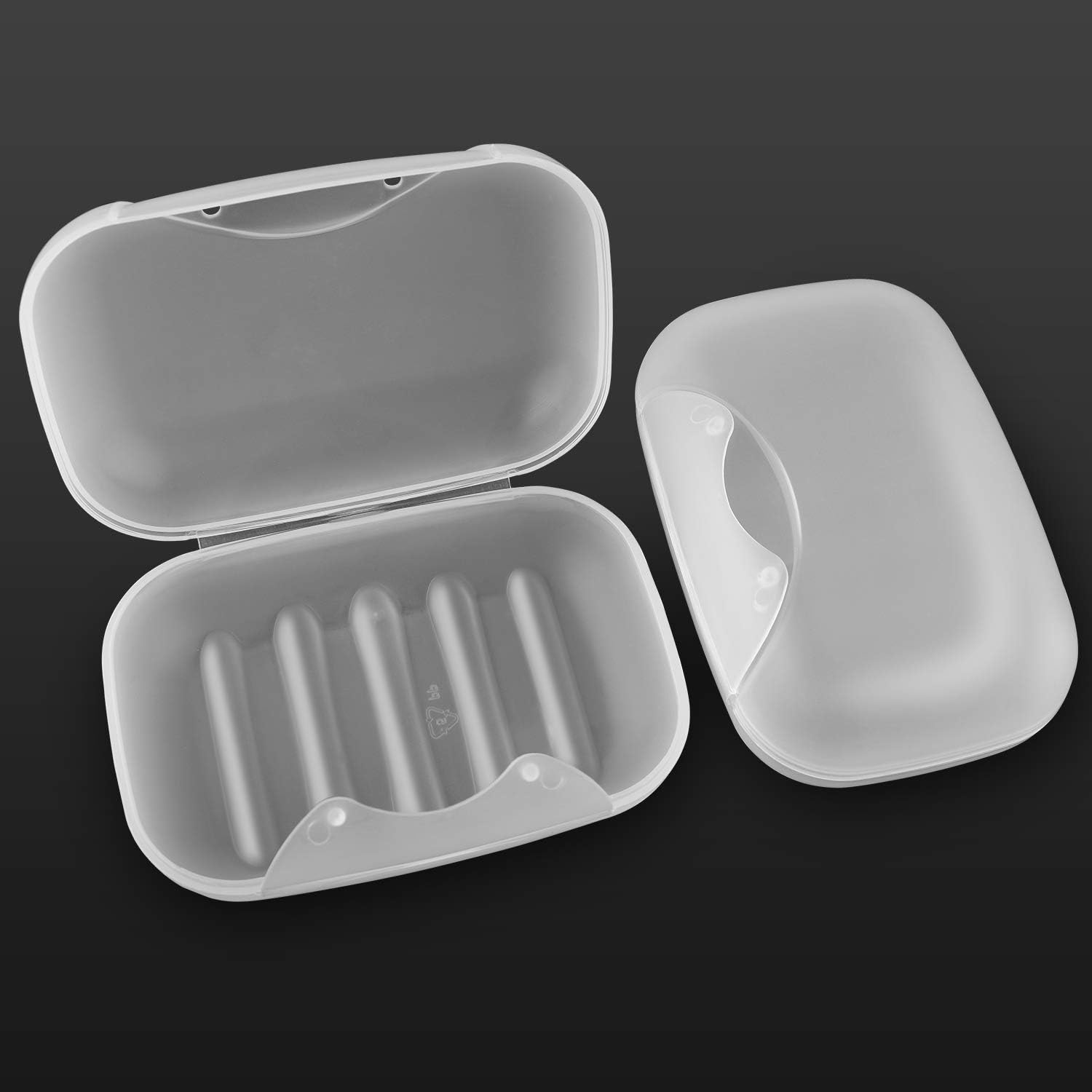 Anwenk 2Pack Travel Soap Dish with Foaming Bag and Secure Latch