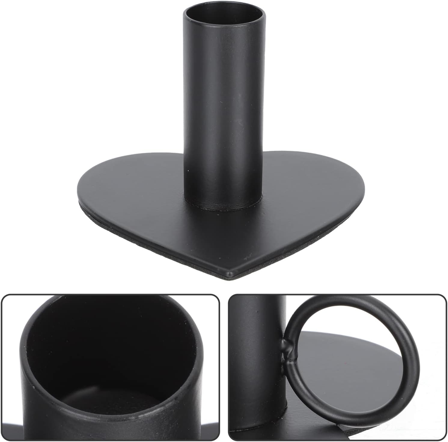 Heart Shaped Candlestick Holder Iron Design
