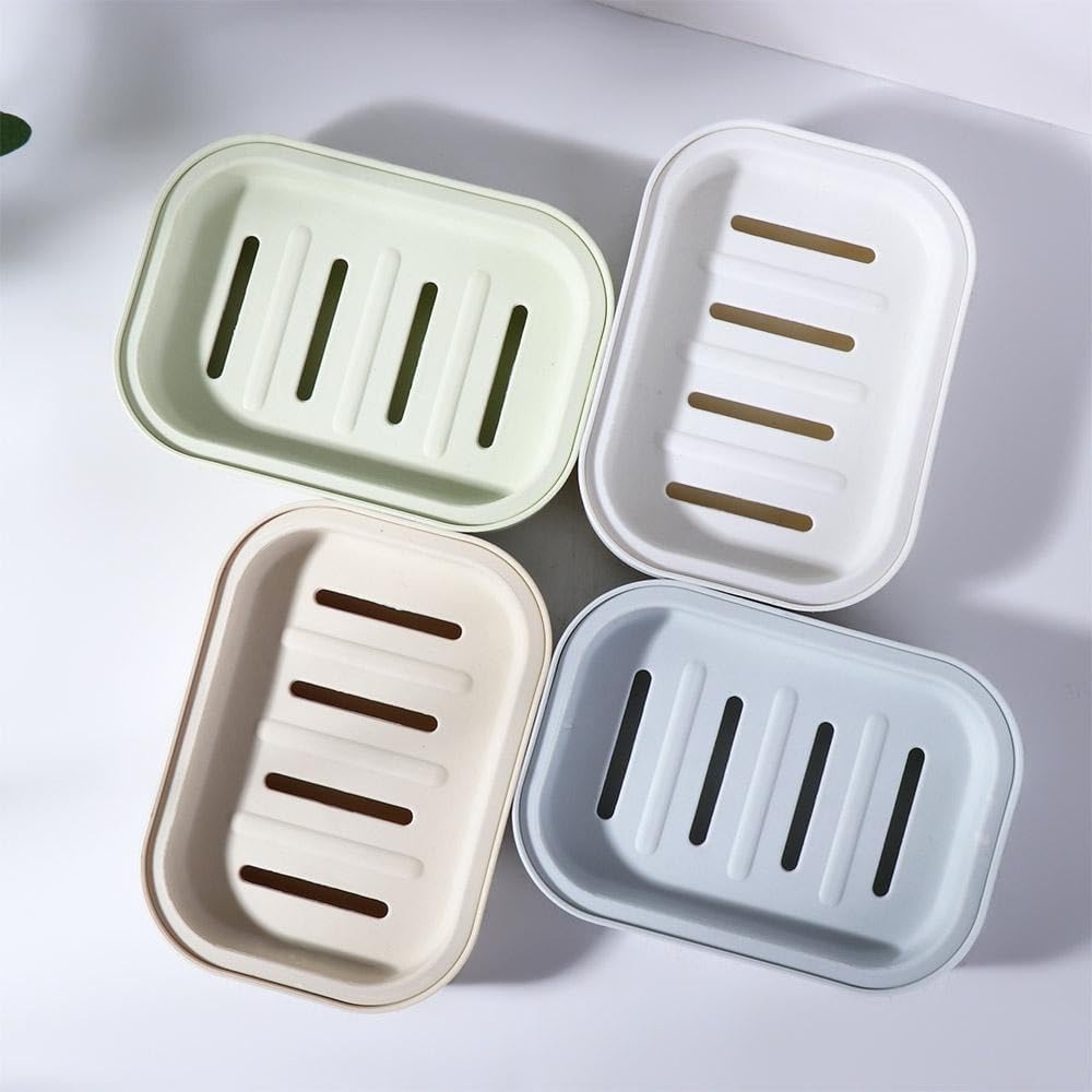 Durable PP Plastic Soap Dish with Double Slotted Design