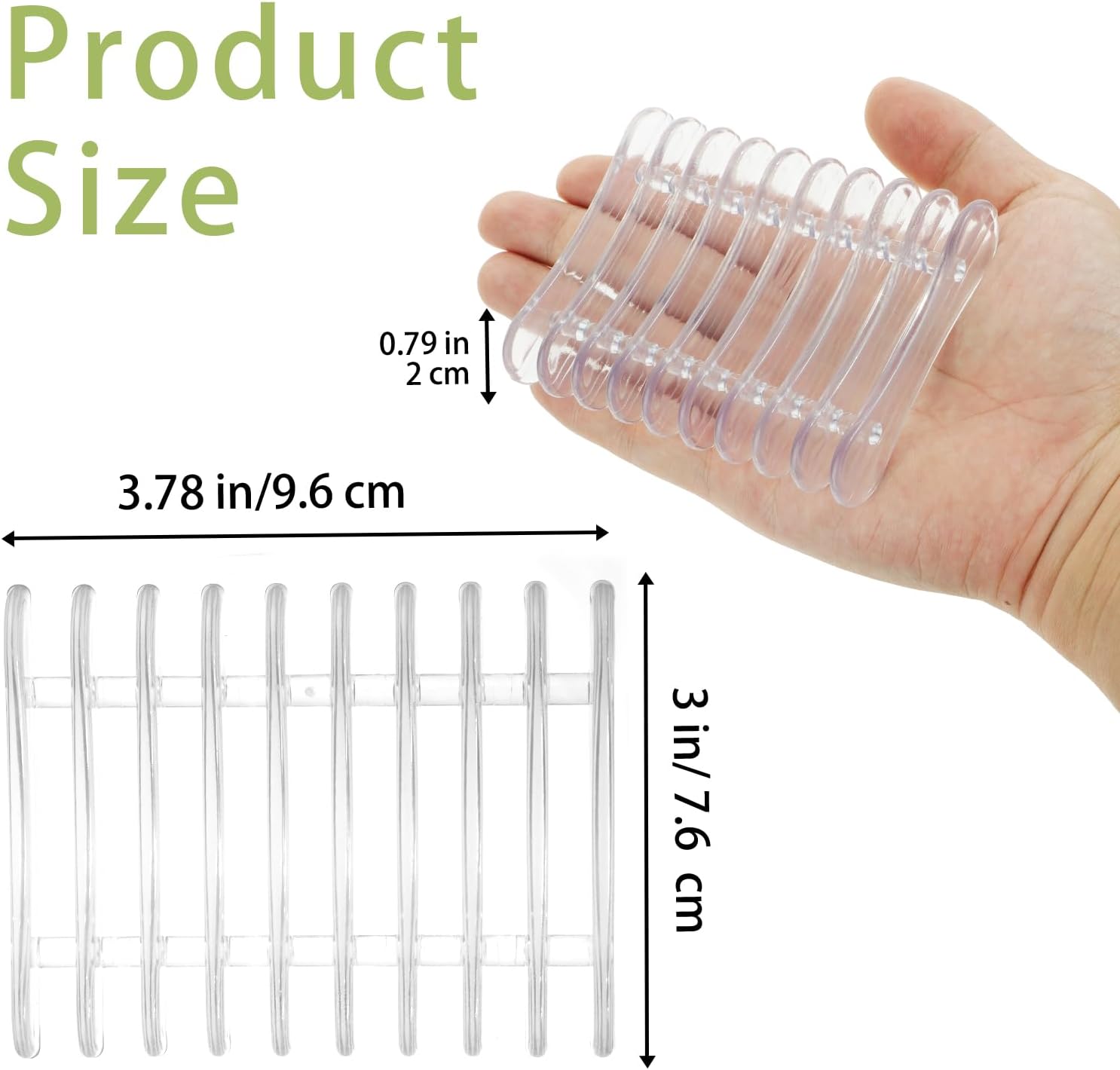 Teaaha 2 Pack Plastic Bar Soap Dish for Shower Kitchen and Bathroom
