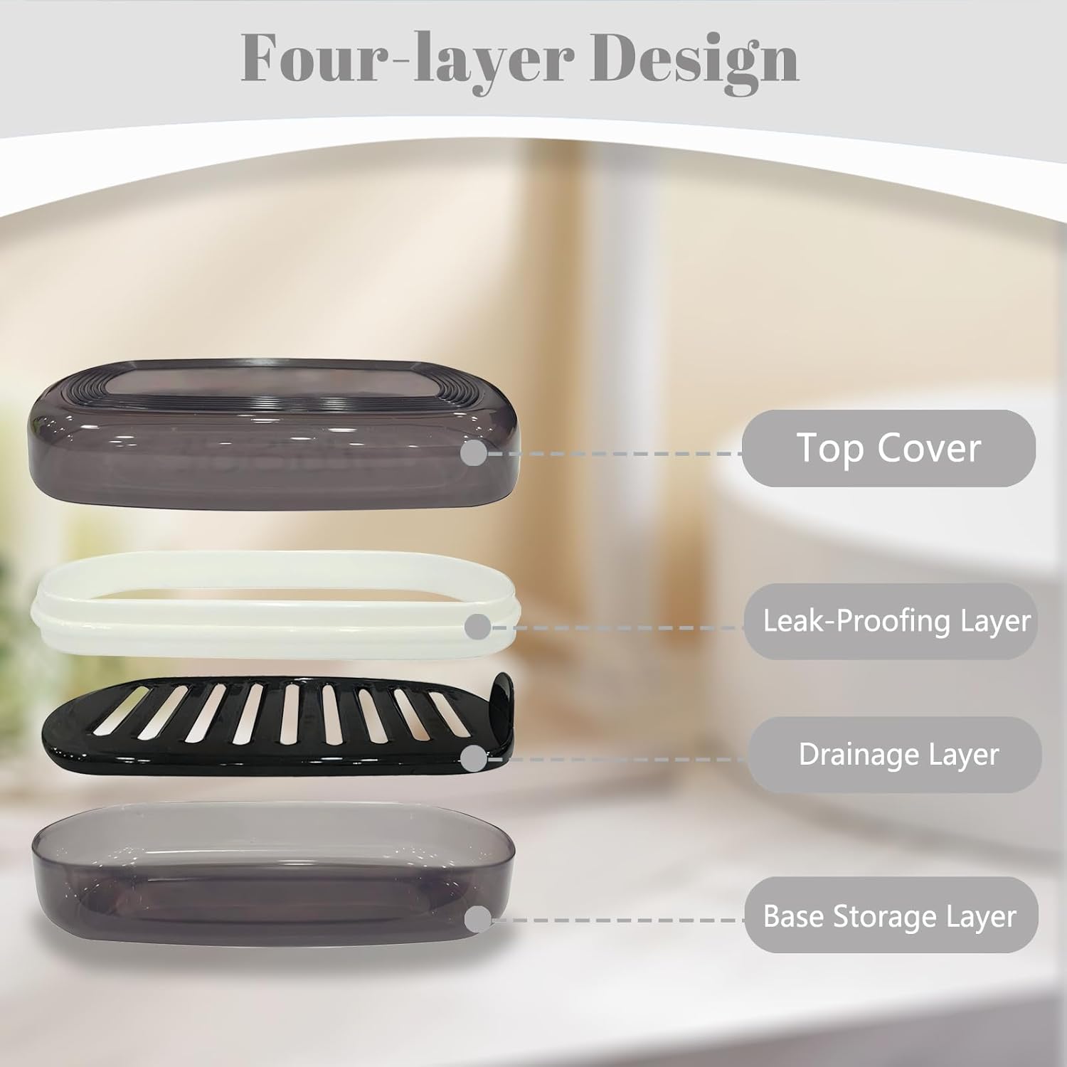 Xohairp Soap Case Leakproof Holder for Travel