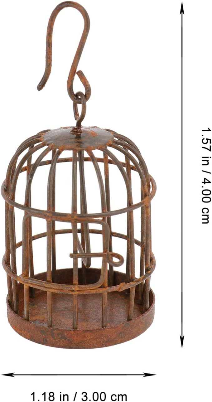 YARNOW 2pcs Miniature Bird Cage Decorative Lantern