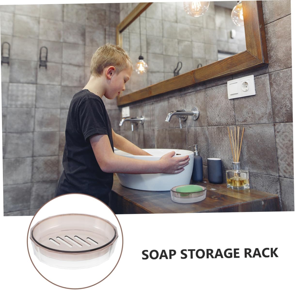 PRETYZOOM Self-Draining Bathroom Soap Dish with Drain