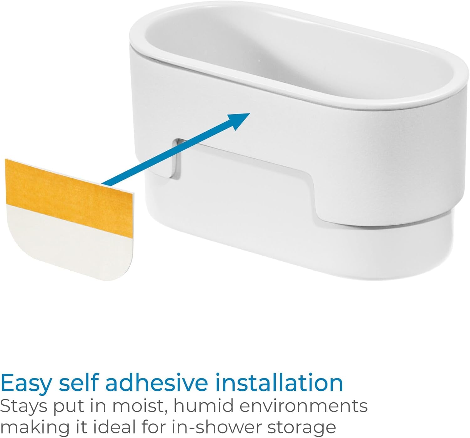 iDesign Self-Adhesive Soap Dish - White