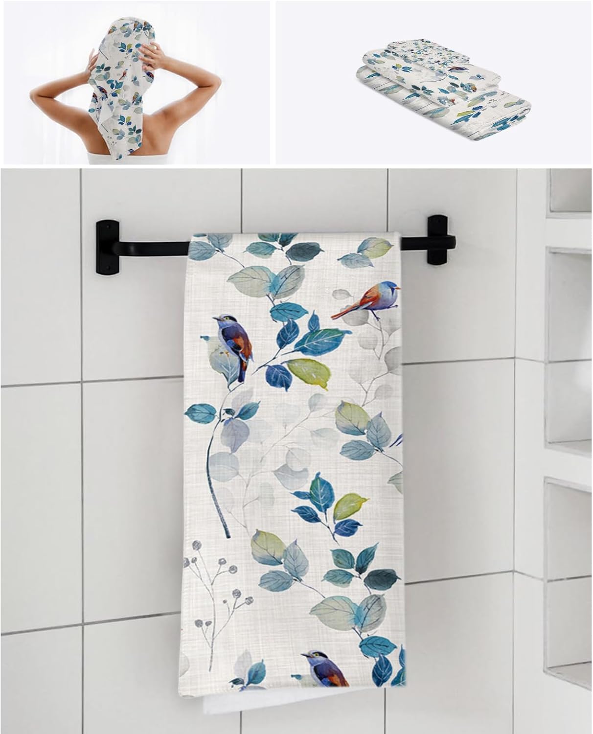 Smile Sunflower Bath Towels Set of 3
