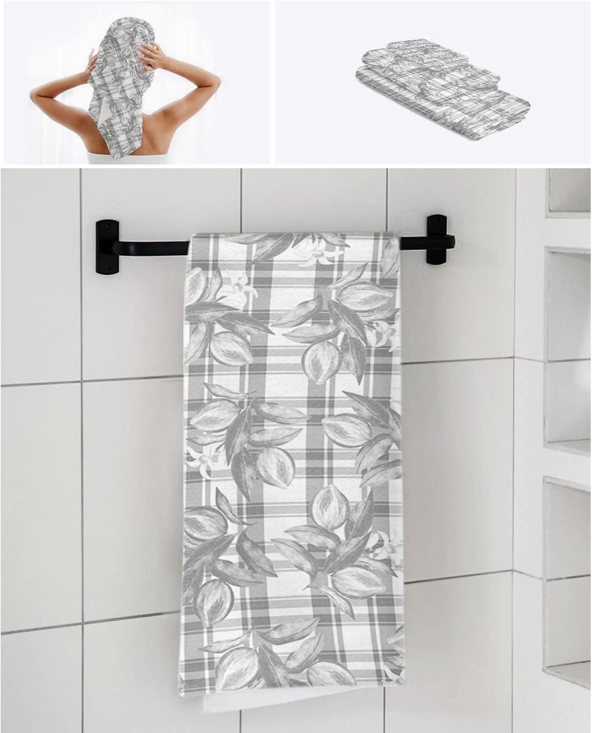 ZOE GARDEN Lemon Microfiber Towel Set