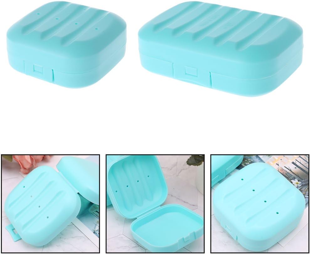 Ozeau Portable Travel Soap Dish Box Holder with Lock