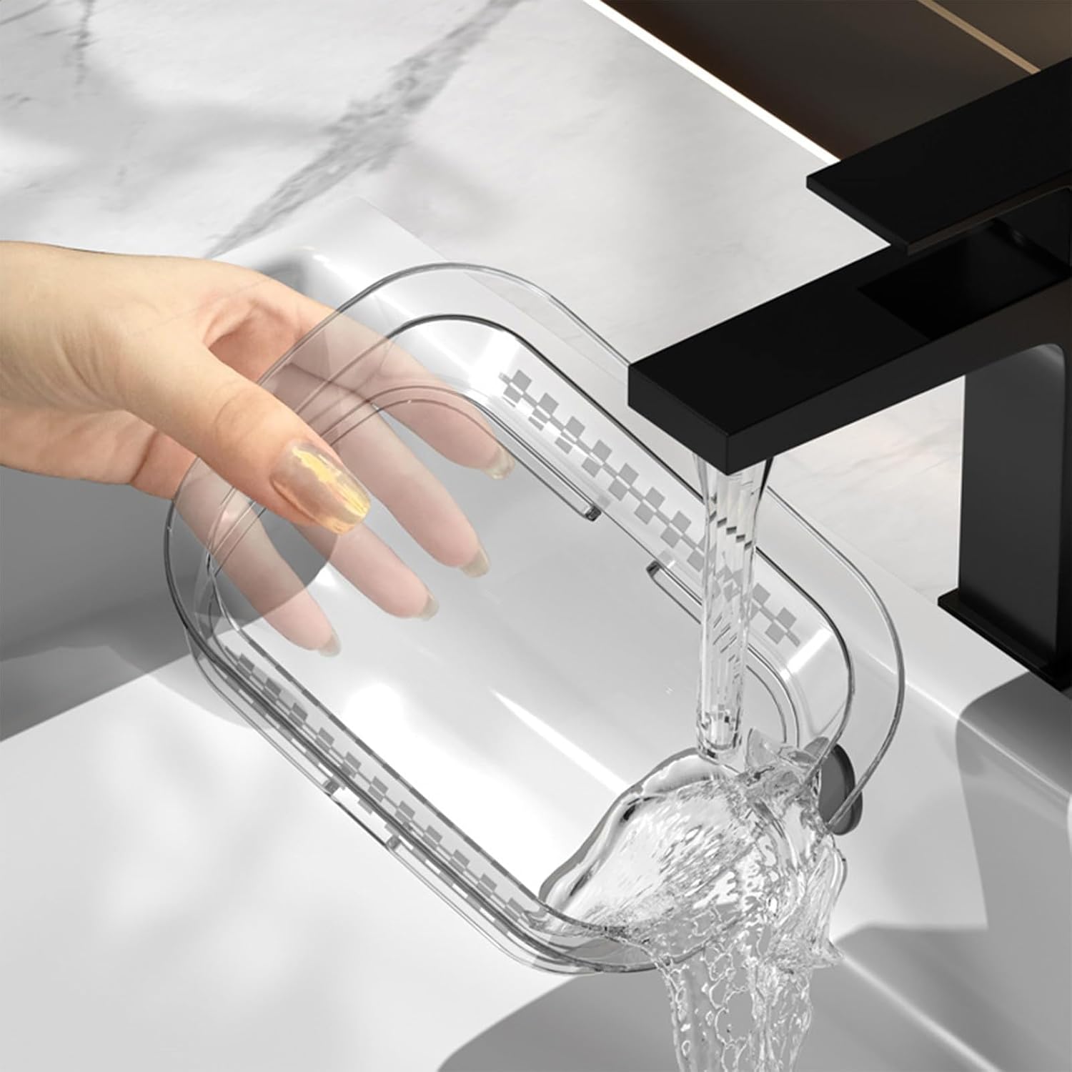 Portable Bathroom Soap Dish with Flip-Top and Drainage