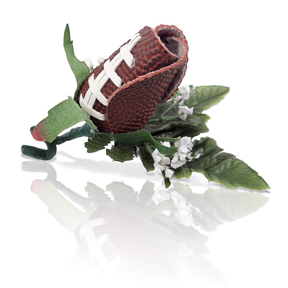 SportsRoses Football Rose Boutonniere - Handmade Gift