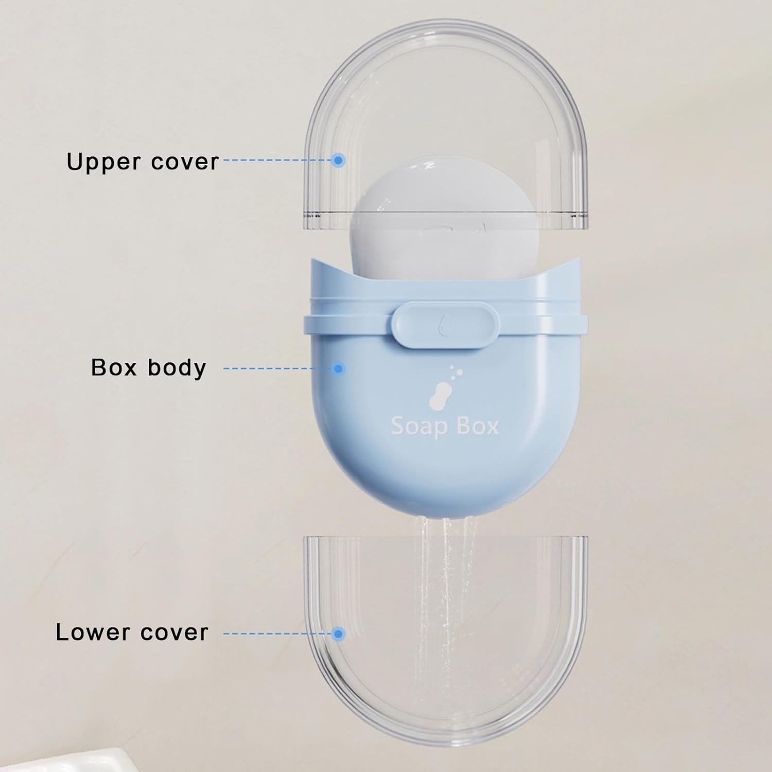 Travel Soap Box with Drainage and Lock Design 1