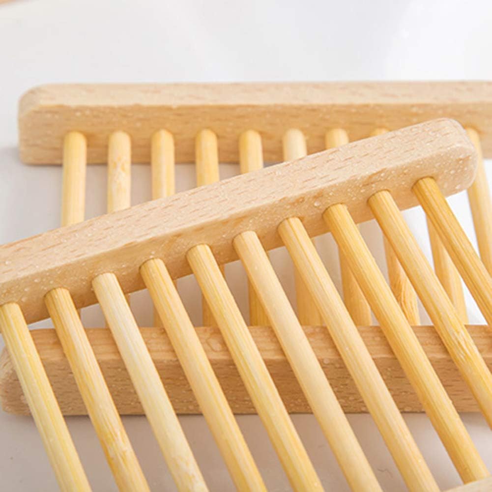 2 Pieces Wooden Soap Holder for Bathroom and Kitchen