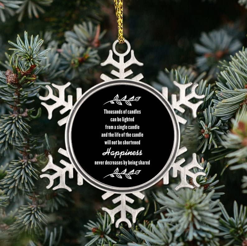 Alioyoit Christmas Snowflake Metal Ornament 3in