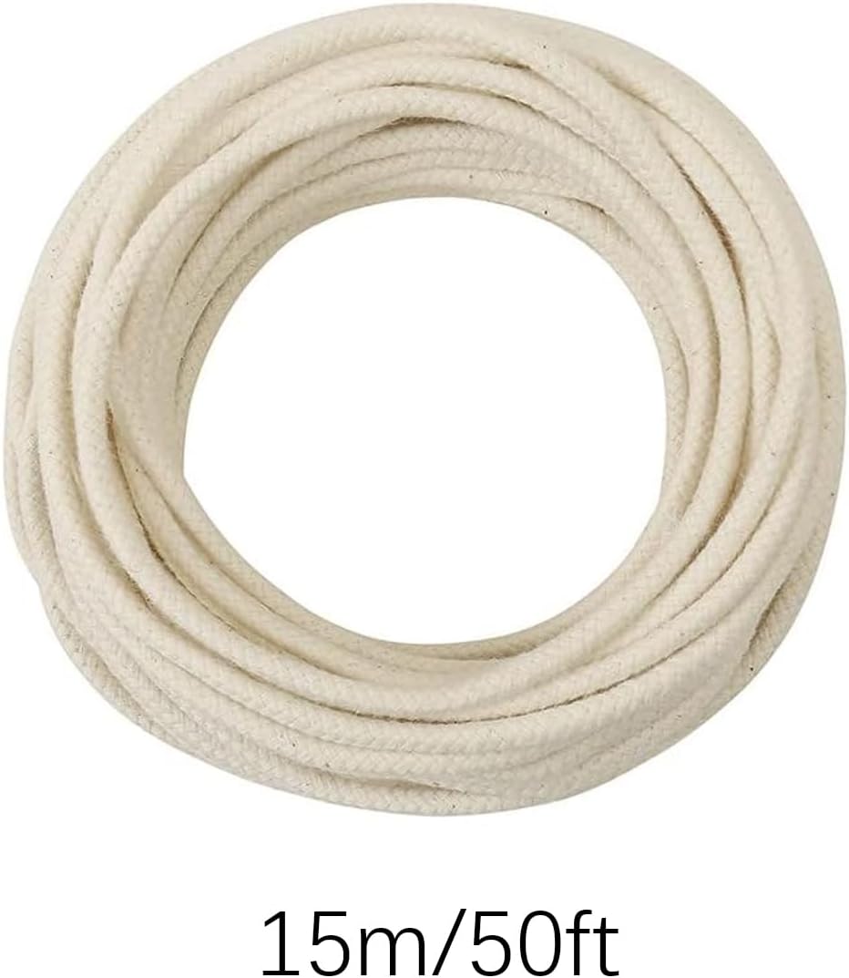 50 Feet Beige Cotton Oil Lamp Wick Burner