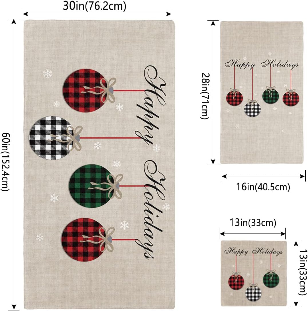 IDOWMAT Soft 3-Piece Towel Set - Farm Linen Plaid 1
