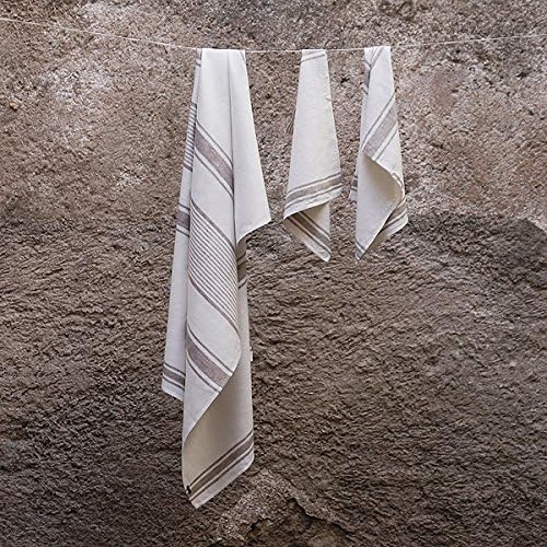 LinenMe Tuscany Beige Towel Set - 2 Bath 2 Hand Towels