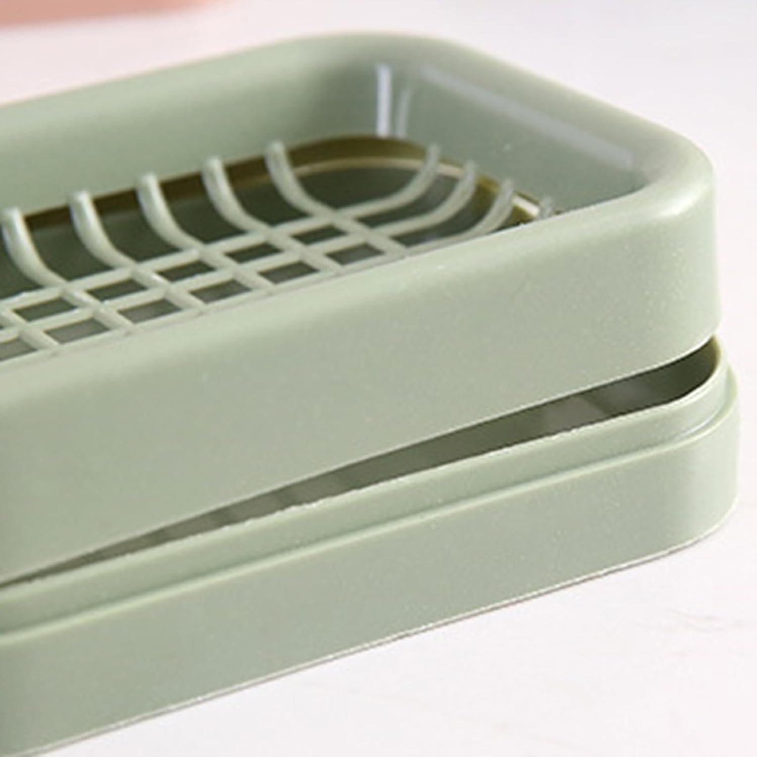 Galepromot Green Bathroom Soap Dish Double Layer