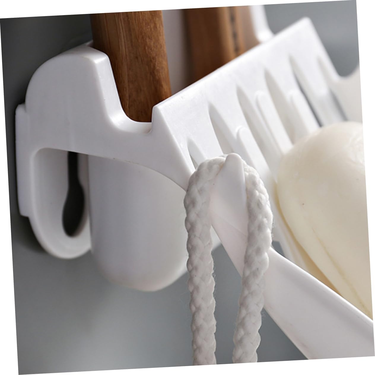 WOONEKY Bathroom Soap Dish Holder with Drain