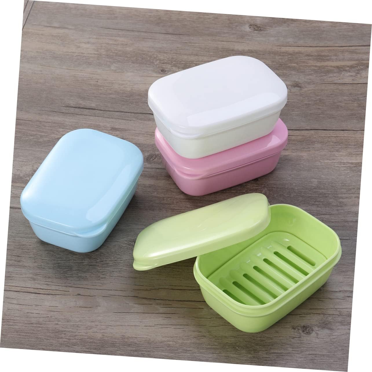 PRETYZOOM Leakproof Soap Box with Drainer for Bathroom and Travel