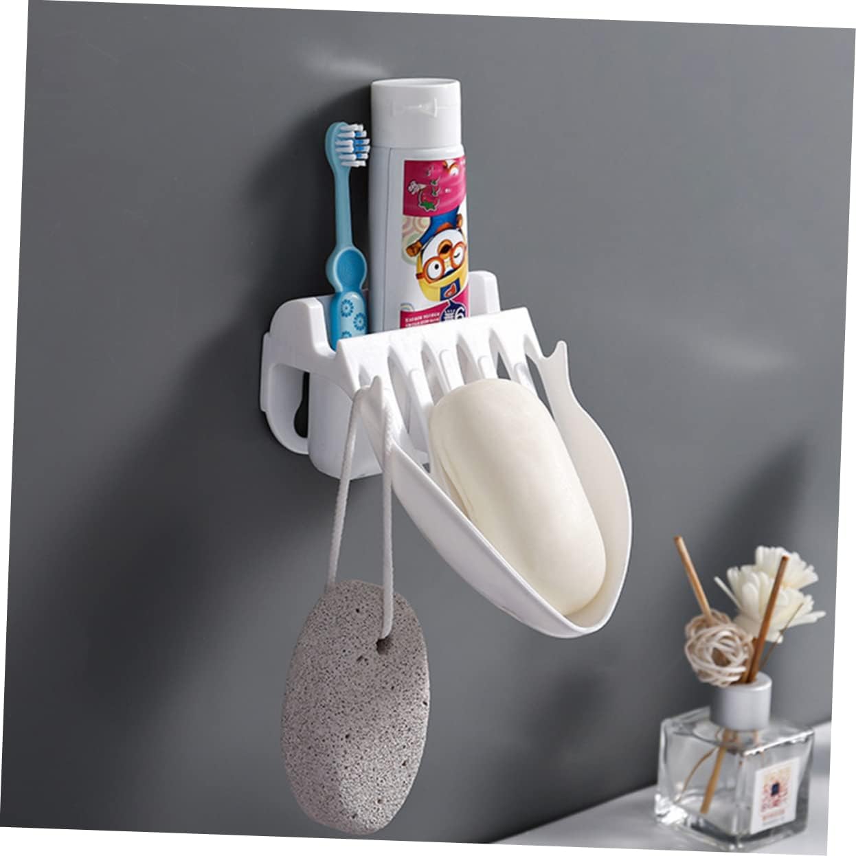 Ciieeo Wall-Mounted Soap Holder with Draining