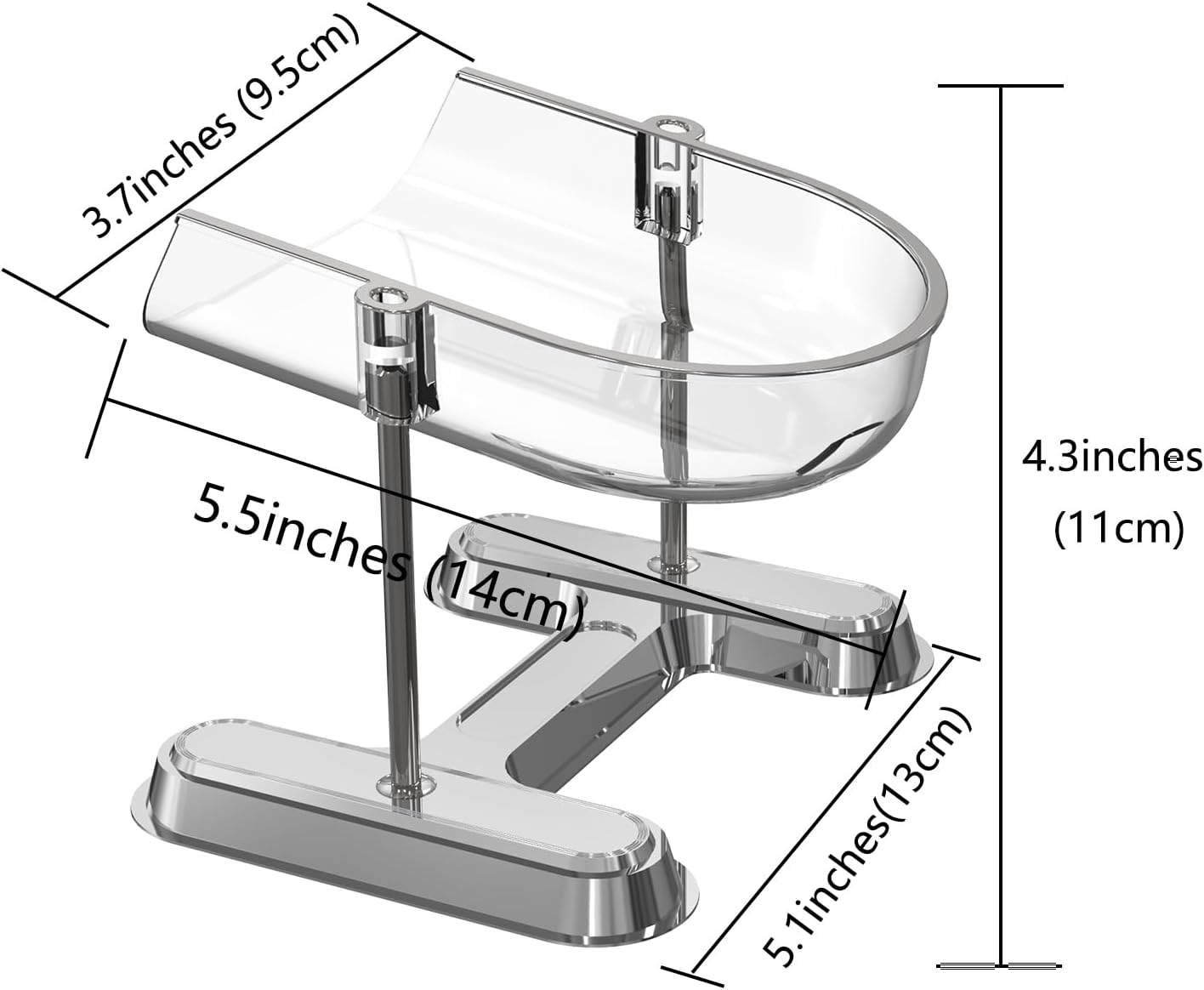 Self-Draining Soap Dish for Bathroom and Kitchen