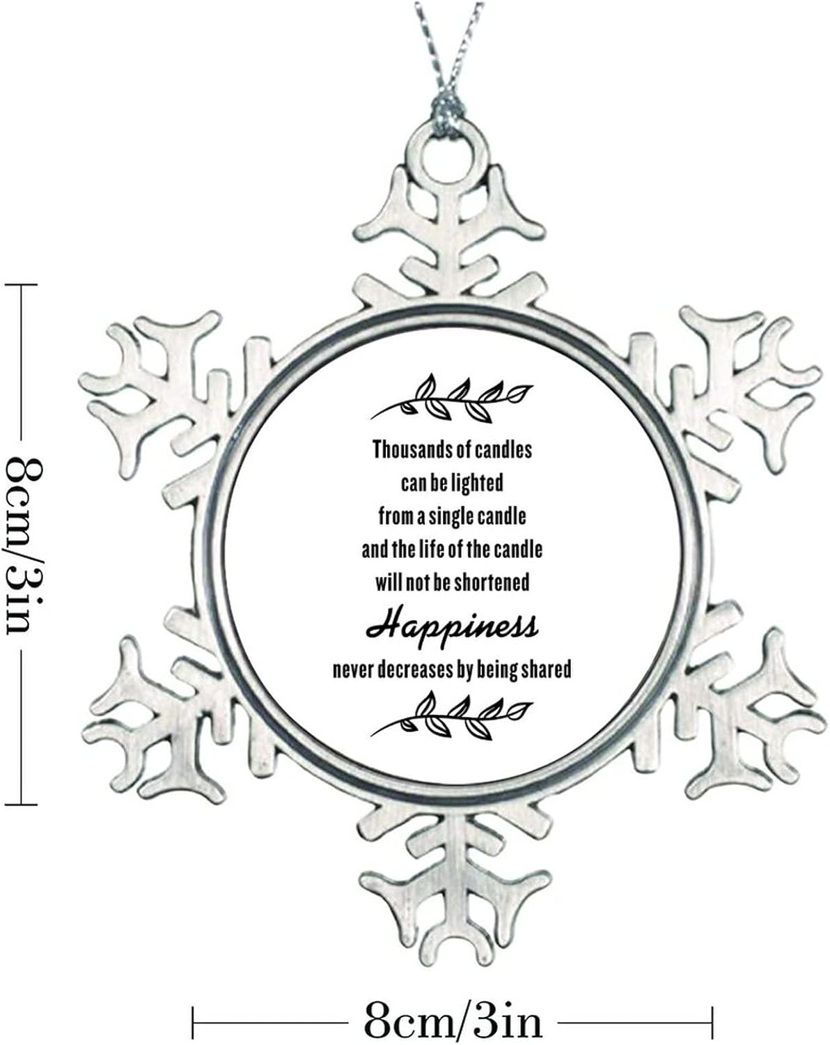 Christmas Ornament Snowflake Metal Keepsake 3in