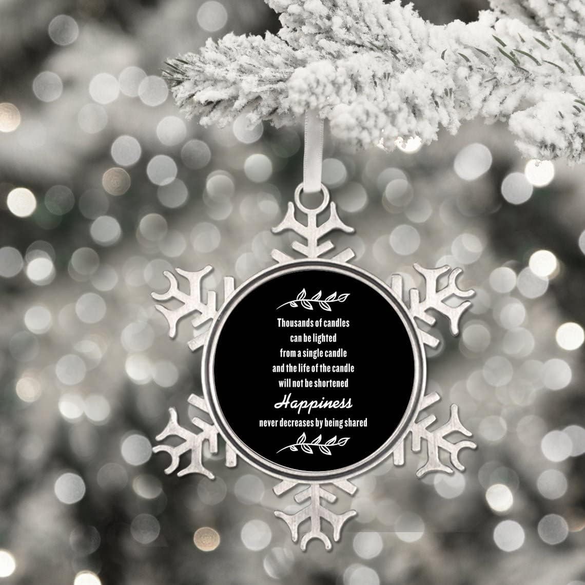 Alioyoit Christmas Snowflake Metal Ornament 3in