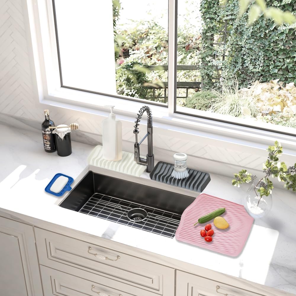 CrazyHome Silicone Self Draining Soap Dish 1 PCS