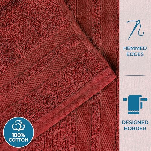 Superior Ultra-Soft Cotton Towel Set - Maroon