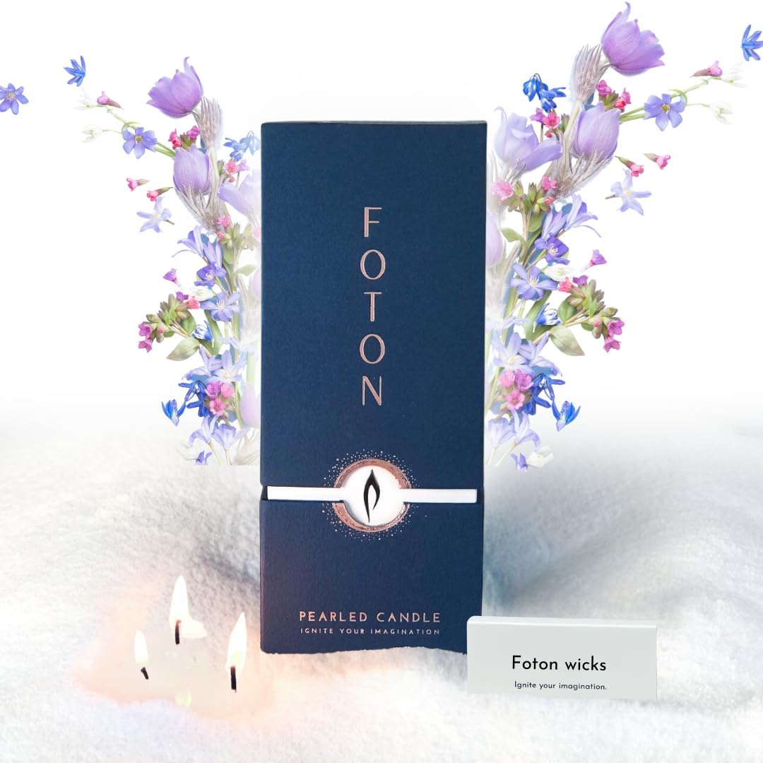 Foton Pearled Candle 18 Oz - Luxury Long Lasting Powder Candles