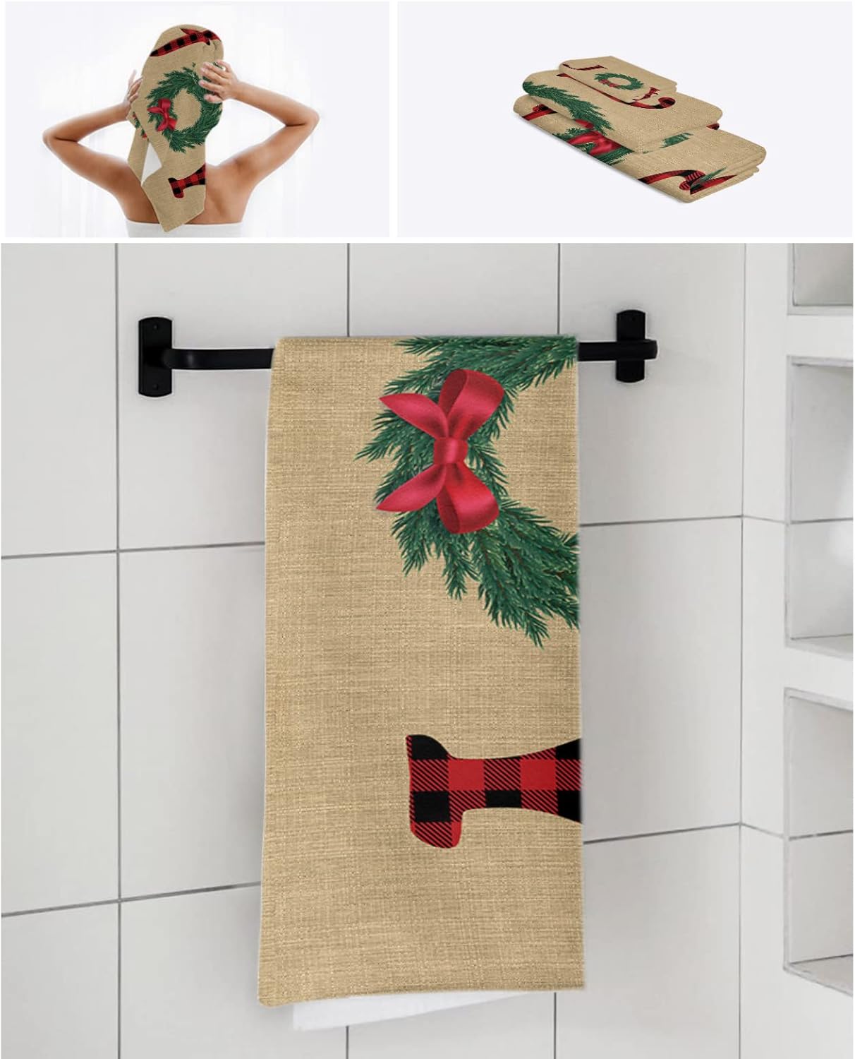 IDOWMAT Soft 3-Piece Bath Towel Set