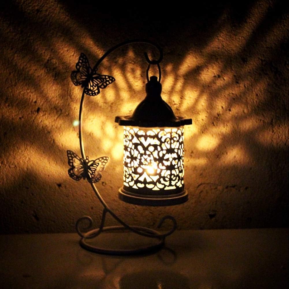 Joyzan Decorative Candle Lantern with Butterfly Hook