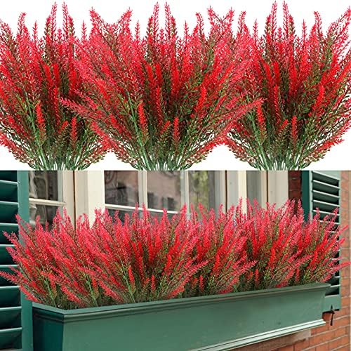 ZEOSTARO Artificial Lavender Flowers 12 Bundles UV Resistant