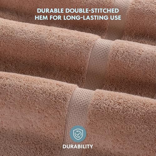 TrendShine Turkish Cotton Towel Set of 6 - Soft Absorbent Bath Towels