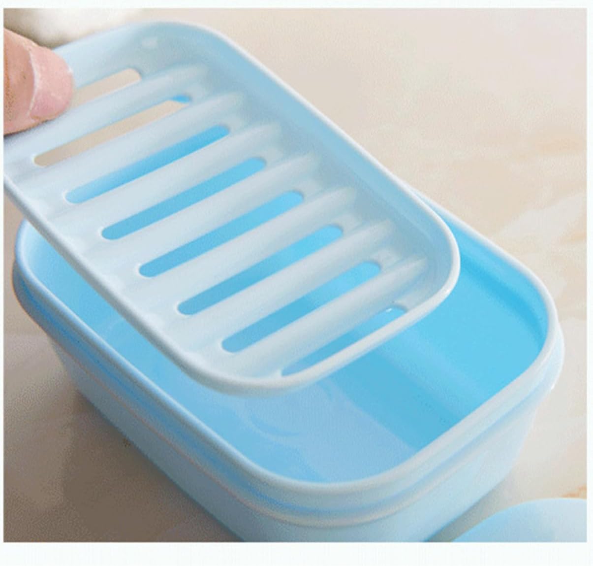 PRETYZOOM Leakproof Pp Soap Dish for Bathroom and Travel
