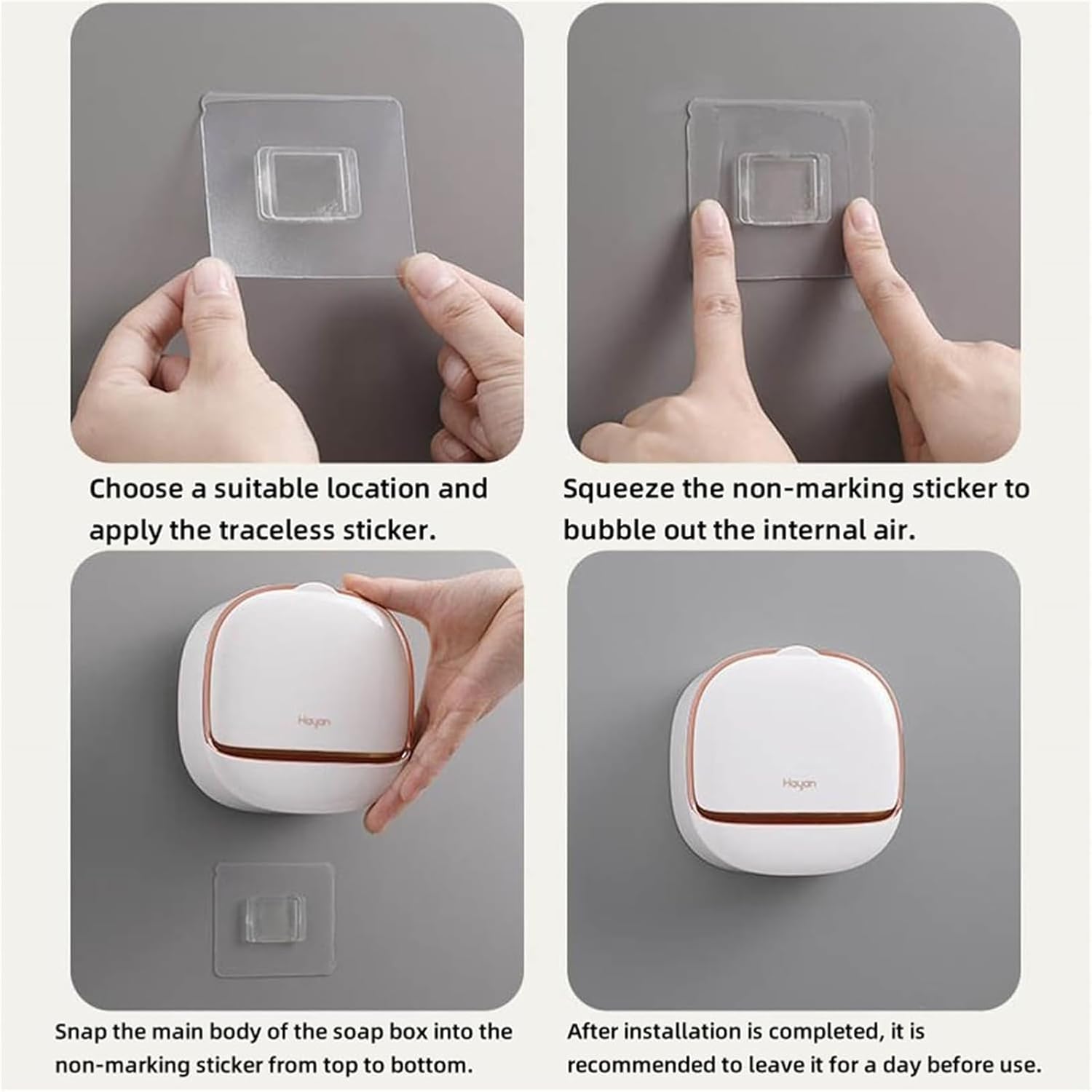 Luxury Soap Holder with Flip Lid and Drain Tray 1