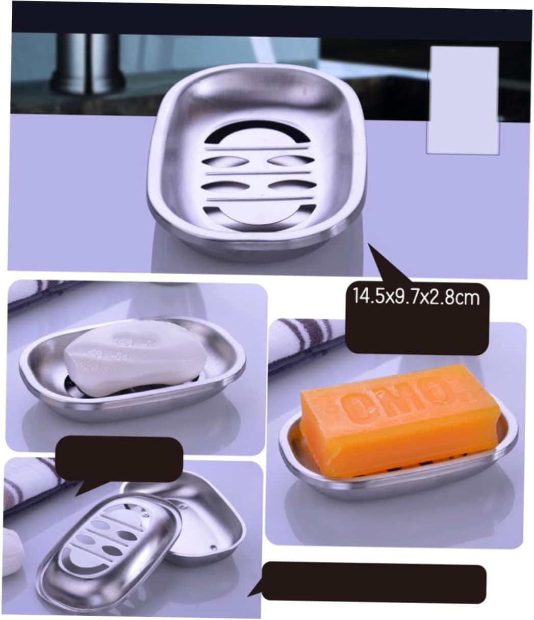Ciieeo 2Pcs Double Layer Soap Dish for Shower and Kitchen
